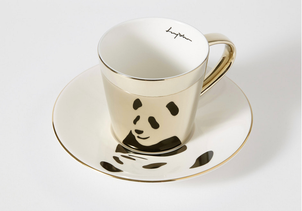 Mugs - [LUYCHO] SR-04 Short Rounded_Giant Panda - DESIGN KOREA