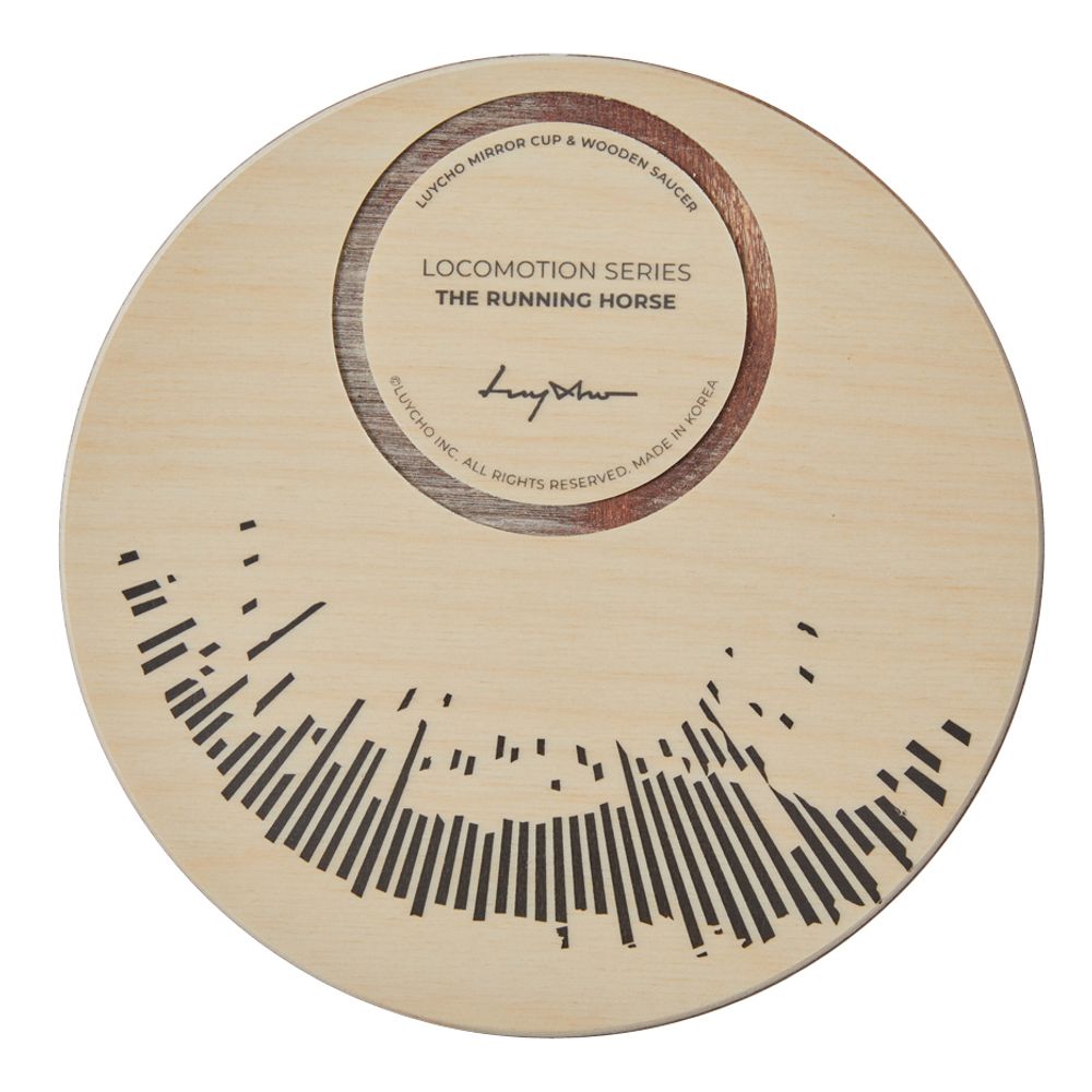 Tasses et mugs - [LUYCHO] LUYCHO Locomotion Series The Running Horse - Soucoupe en bois (grande tasse 350 ml) - DESIGN KOREA