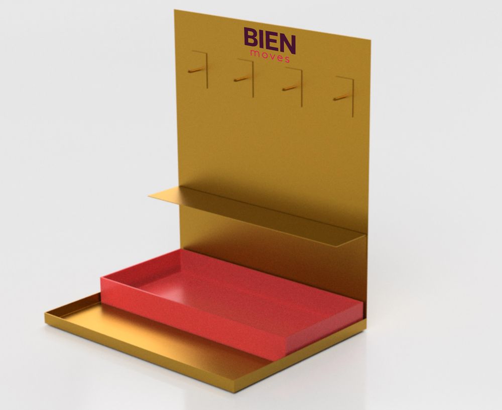 Bookshelves - Metallic golden shop article display - BIEN MOVES