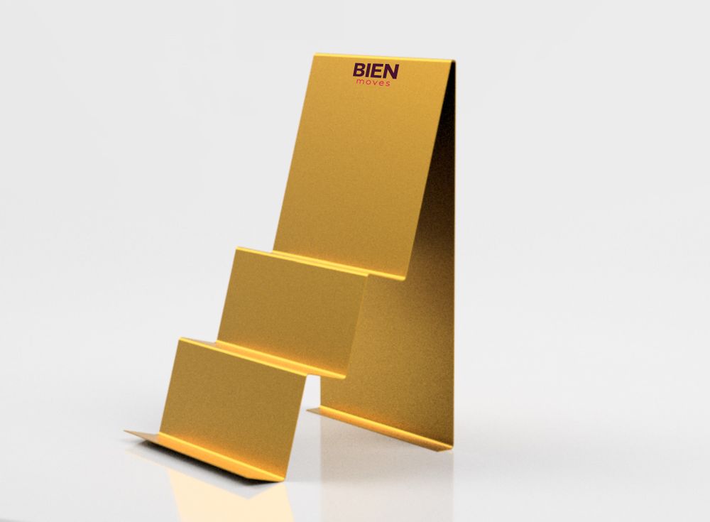 Bookshelves - Metallic golden shop article display - BIEN MOVES