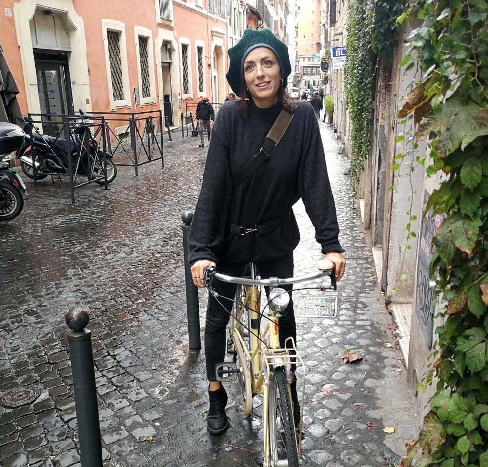Bags and totes - Handmade bike bag "Urbana"in Cordura with adjustable shoulder and waist straps and removable laptop case - ELENA KIHLMAN