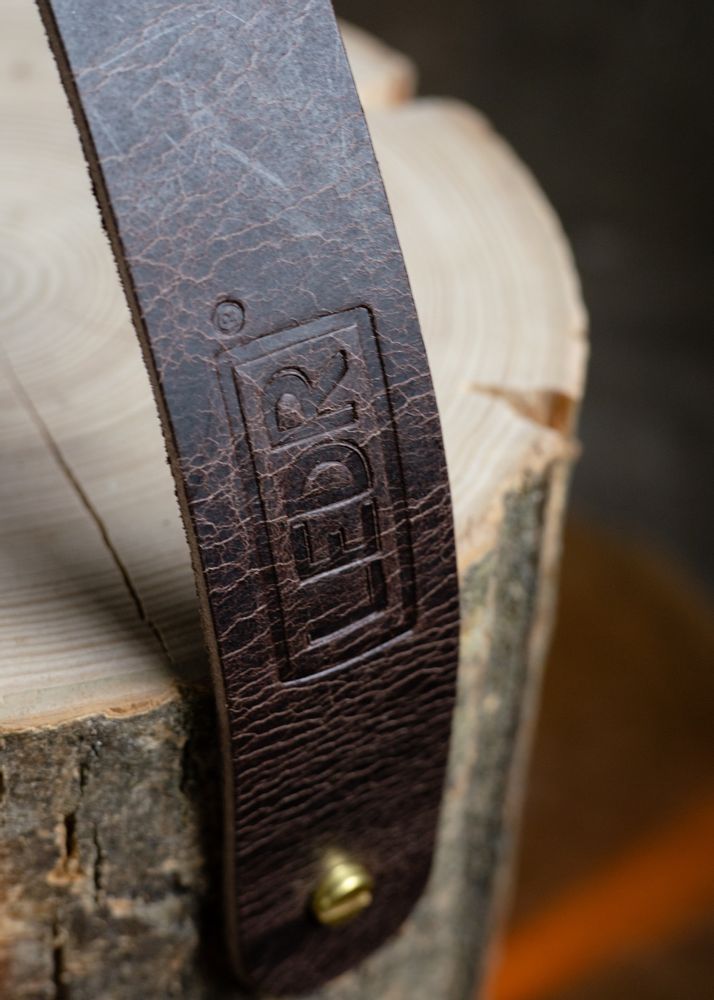 Lampadaires - Wood Light - Bois de Frêne M | Édition Cuir - LEDR