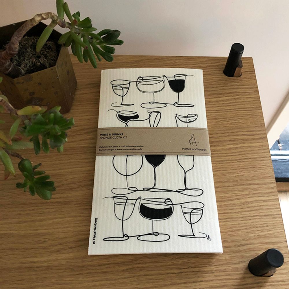Tea towel - Biodegradable dishcloths that are both stylish and practical - METTEHANDBERG ART PRINTS