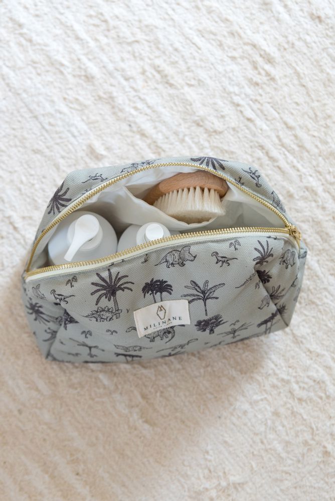 Decorative objects - Toiletry bag - Baby T-rex - Jade - MILINANE