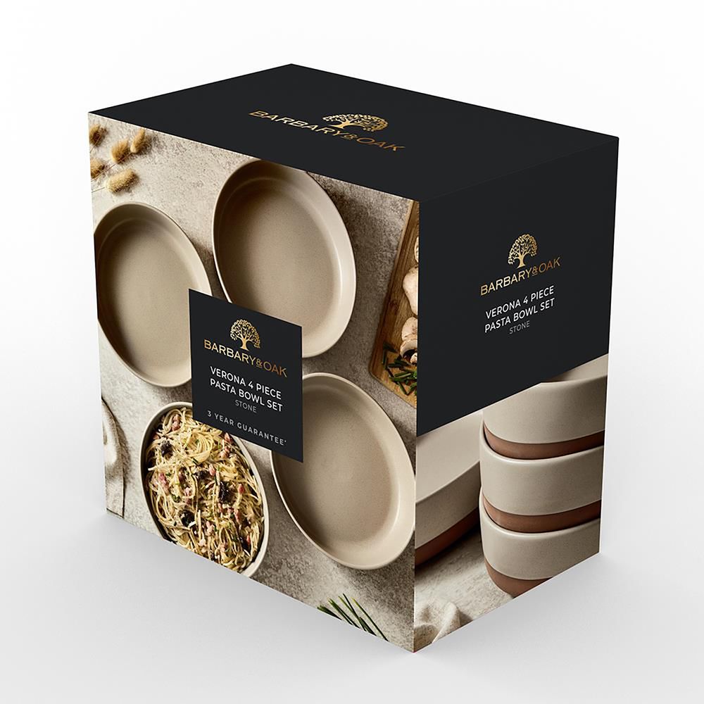 Bowls - Barbary & Oak Verona Pasta Bowls - Stone - RKW LTD - BARBARY & OAK