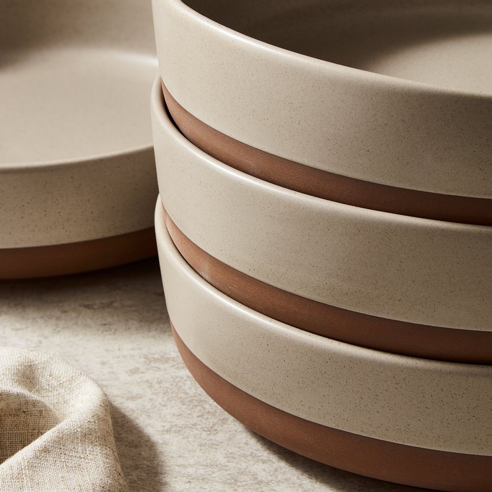 Bowls - Barbary & Oak Verona Pasta Bowls - Stone - RKW LTD - BARBARY & OAK