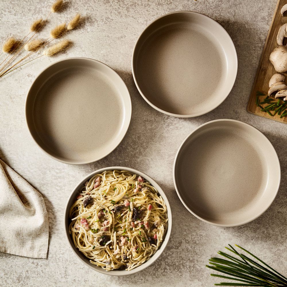 Bowls - Barbary & Oak Verona Pasta Bowls - Stone - RKW LTD - BARBARY & OAK
