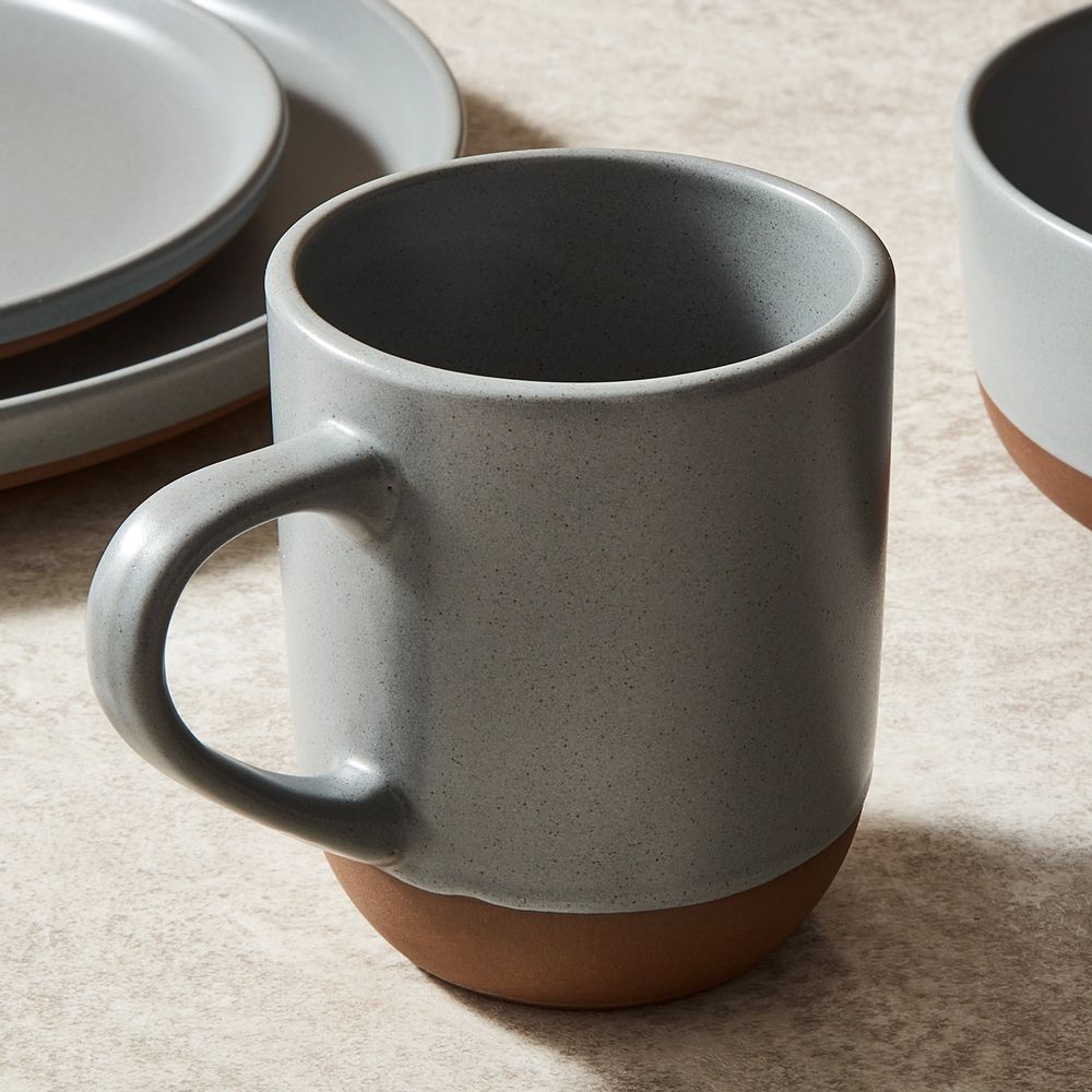 Assiettes au quotidien - Service de vaisselle 16 pièces Barbary & Oak Verona - Ardoise - RKW LTD - BARBARY & OAK