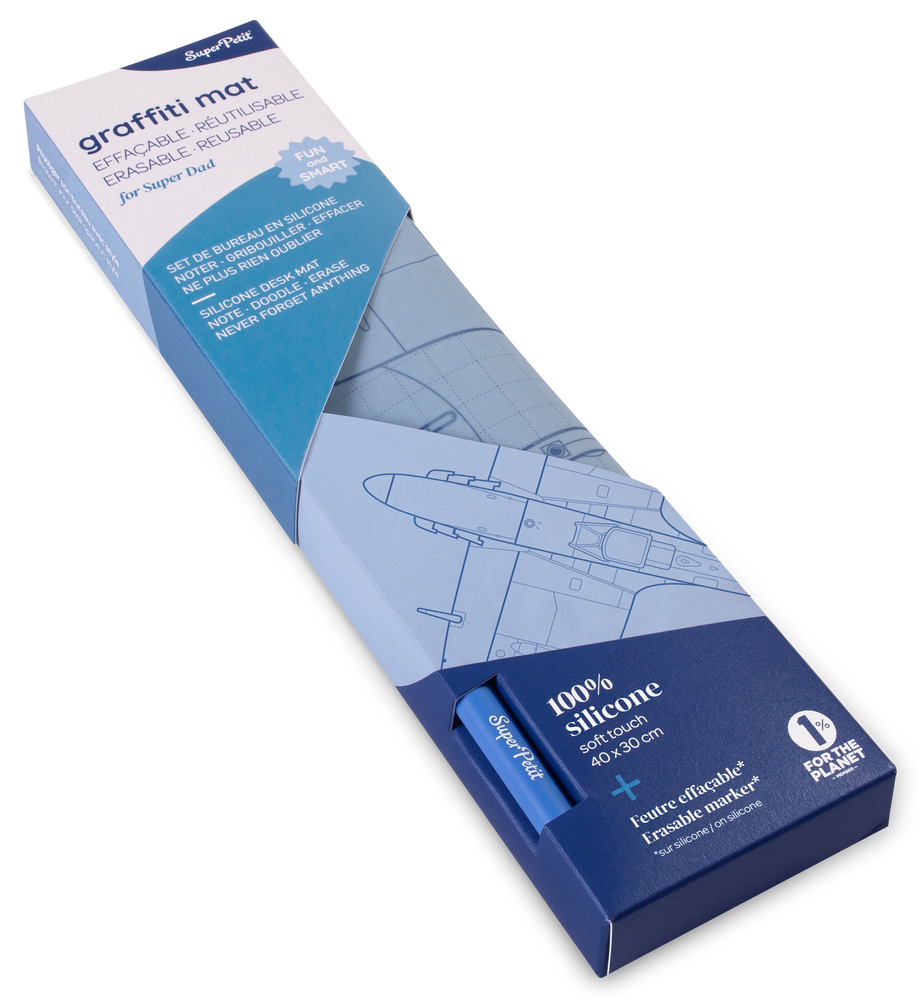Stationery - Super Dad Graffiti Mat + 1 marker. - SUPERPETIT