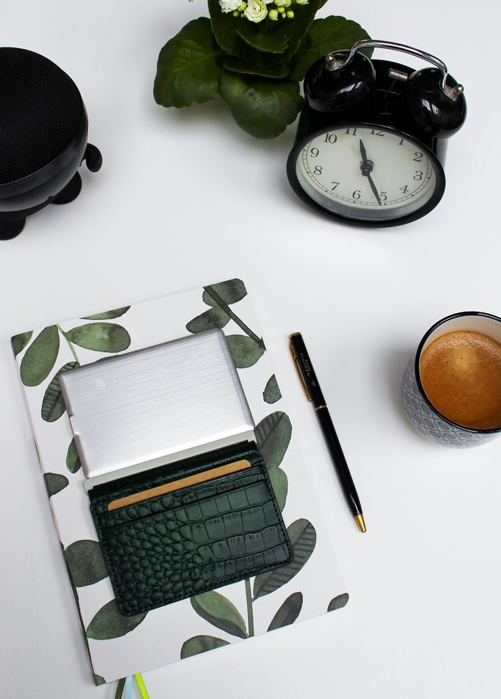 Autres fournitures bureau - Iné- The Wallet Porte-cartes en cuir recyclé Aligator Collection - XOOPAR