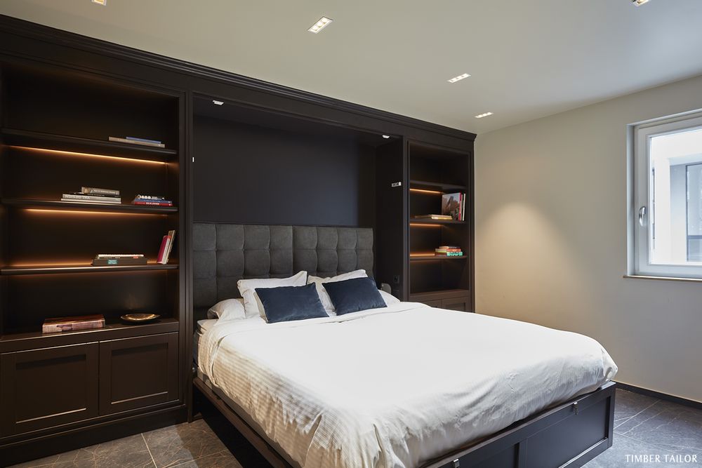 Chambres d'hôtels - Meuble de chambre sur mesure : lit, armoire, dressing - TIMBER TAILOR