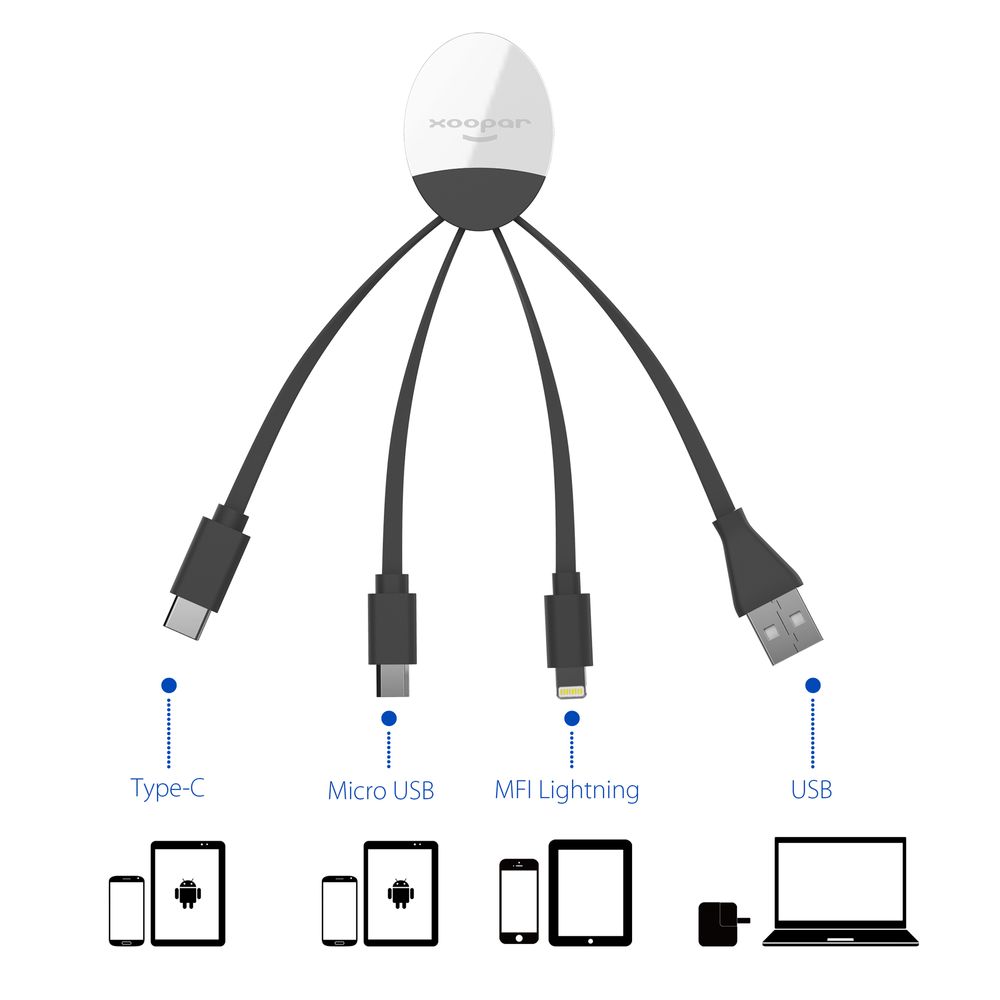 Travel accessories - USB cable - Ilo Octopus Light Collection - XOOPAR