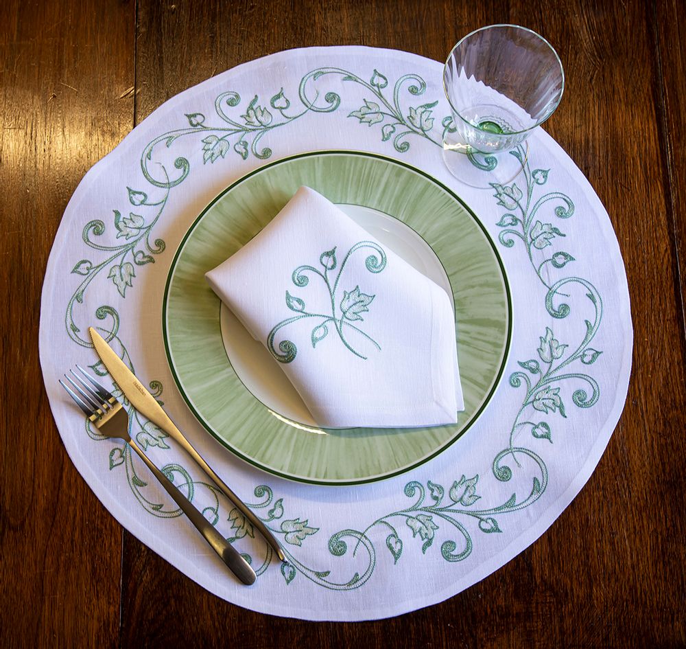 Linge de table textile - Set de table Intreccio di Foglie - NIVES BY BALDINI E CECCHI