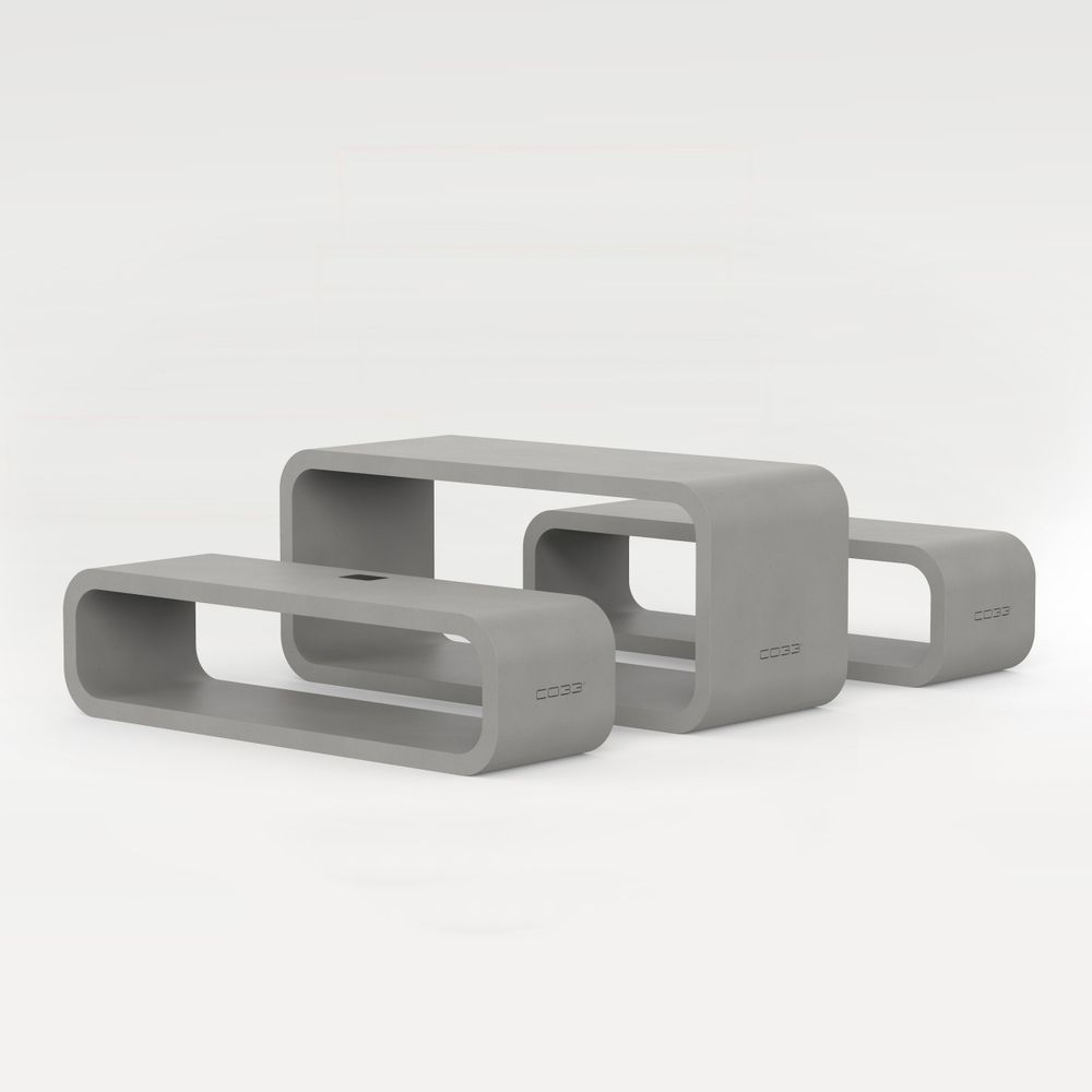 Banquettes pour collectivités - Meubles en béton élégants Groupe de sièges OPUS LONGUS avec facteur de bien-être - CO33 EXKLUSIVE BETONMÖBEL