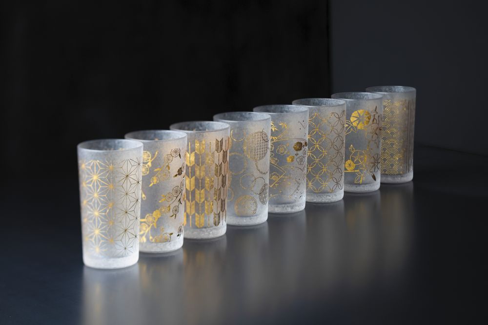 Tea and coffee accessories - Elegant gold pattern tumbler created in the motif of Japanese traditional patterns - ISHIZUKA GLASS CO., LTD.