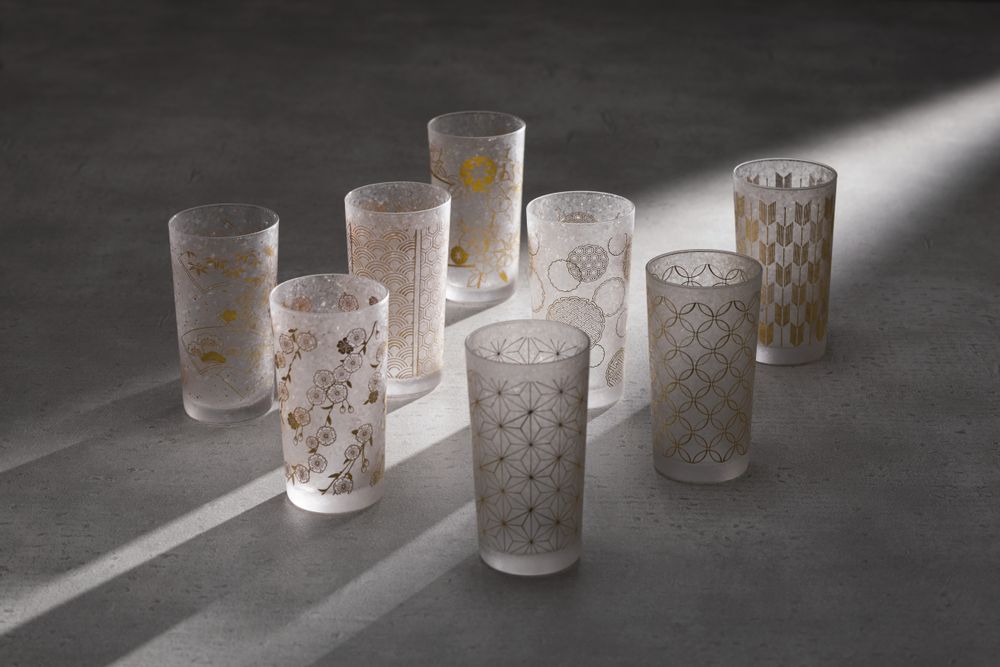 Tea and coffee accessories - Elegant gold pattern tumbler created in the motif of Japanese traditional patterns - ISHIZUKA GLASS CO., LTD.