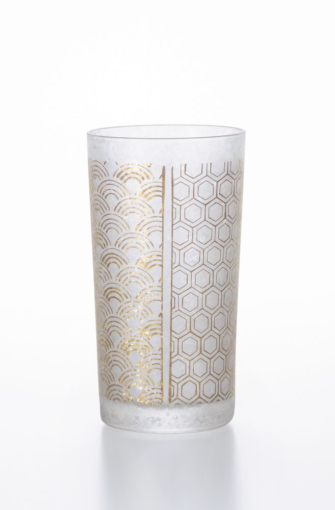 Tea and coffee accessories - Elegant gold pattern tumbler created in the motif of Japanese traditional patterns - ISHIZUKA GLASS CO., LTD.