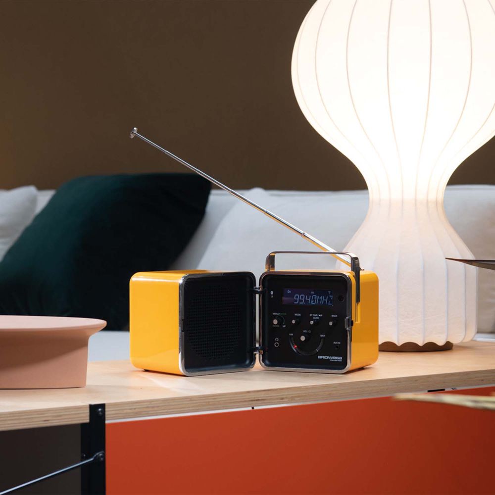 Speakers and radios - radio.cubo 50° yellow - BRIONVEGA