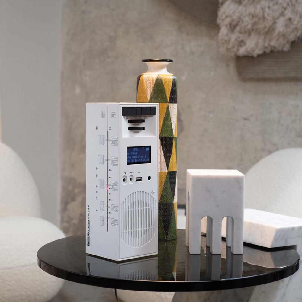 Speakers and radios - radio grattacielo RR327D+s white - BRIONVEGA