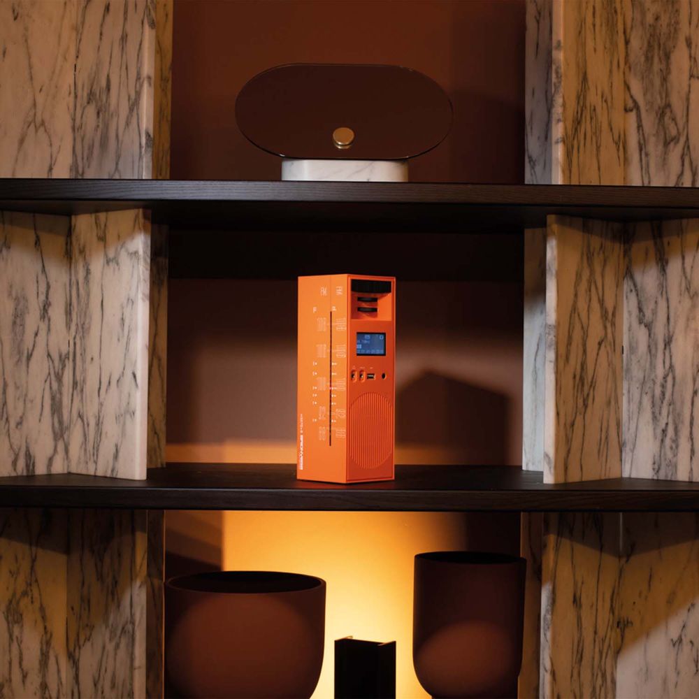 Speakers and radios - radio grattacielo RR327D+S orange - BRIONVEGA