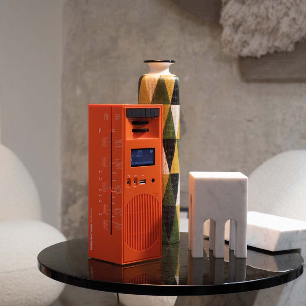 Speakers and radios - radio grattacielo RR327D+S orange - BRIONVEGA