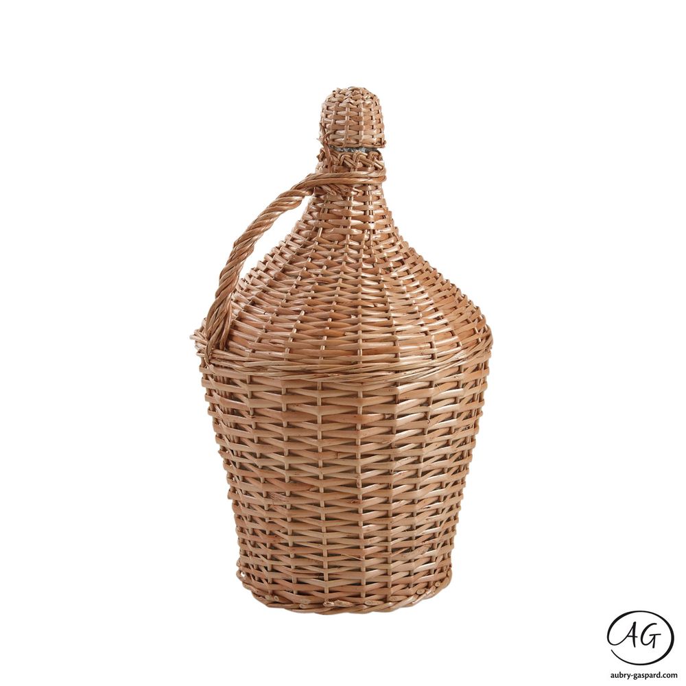 Wine accessories - Dame-Jeanne in glass and wicker buff - AUBRY GASPARD
