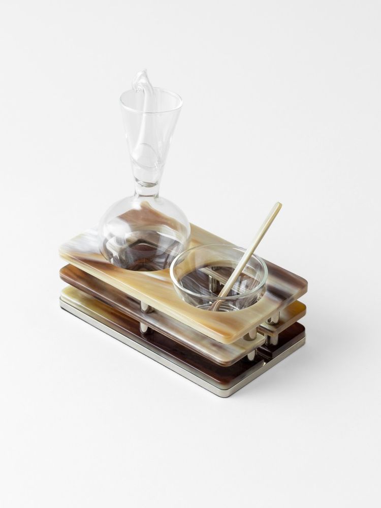 Oils and vinegars - Oil & Salt Set | Natural Horn - ZANCHI 1952