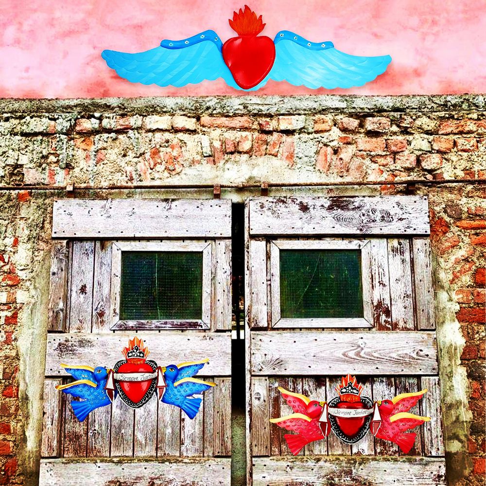 Other wall decoration - Maxi Wall Decoration Guirnalda Palomas “Siempre Juntos” - PINK PAMPAS
