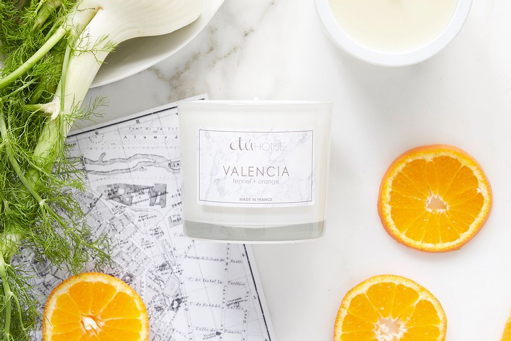 Cadeaux - Bougie Orange et Fenouil Valencia - ETÚHOME
