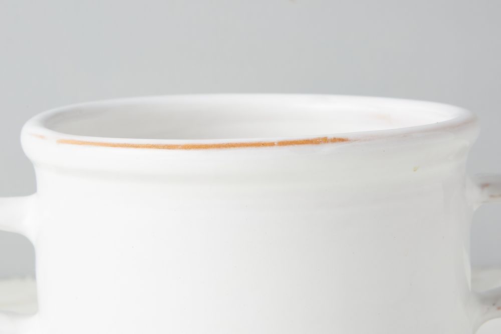 Poterie - Jardinière blanche italienne en pot d'olives, taille moyenne - ETÚHOME