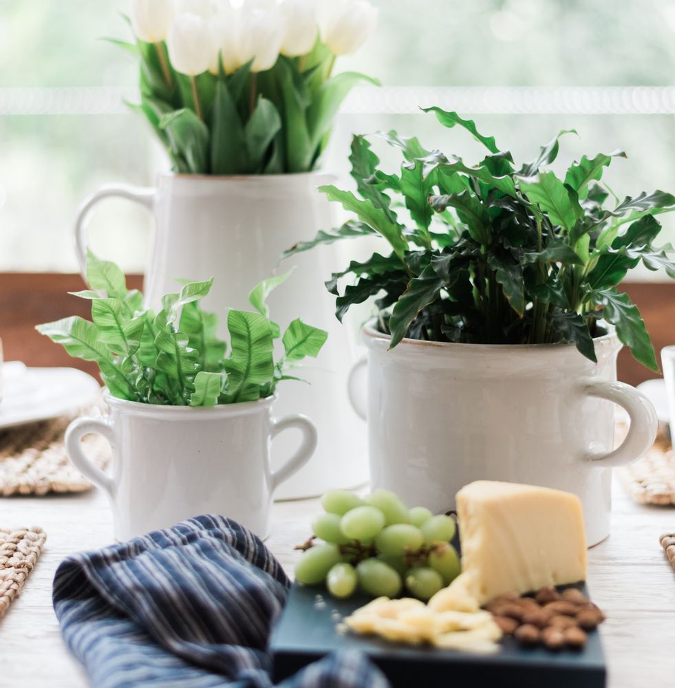 Poterie - Jardinière blanche italienne en pot d'olives, taille moyenne - ETÚHOME