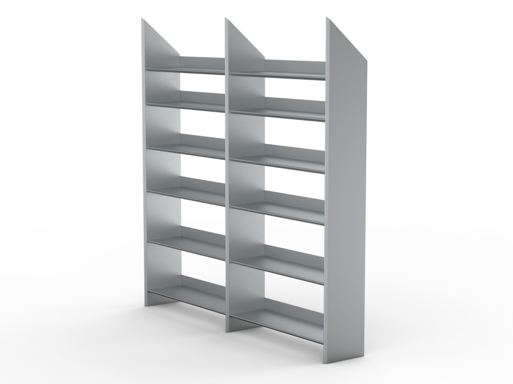Bookshelves - Removable modular bookcase with “Aluminium” interlocking - LUNE DESIGN