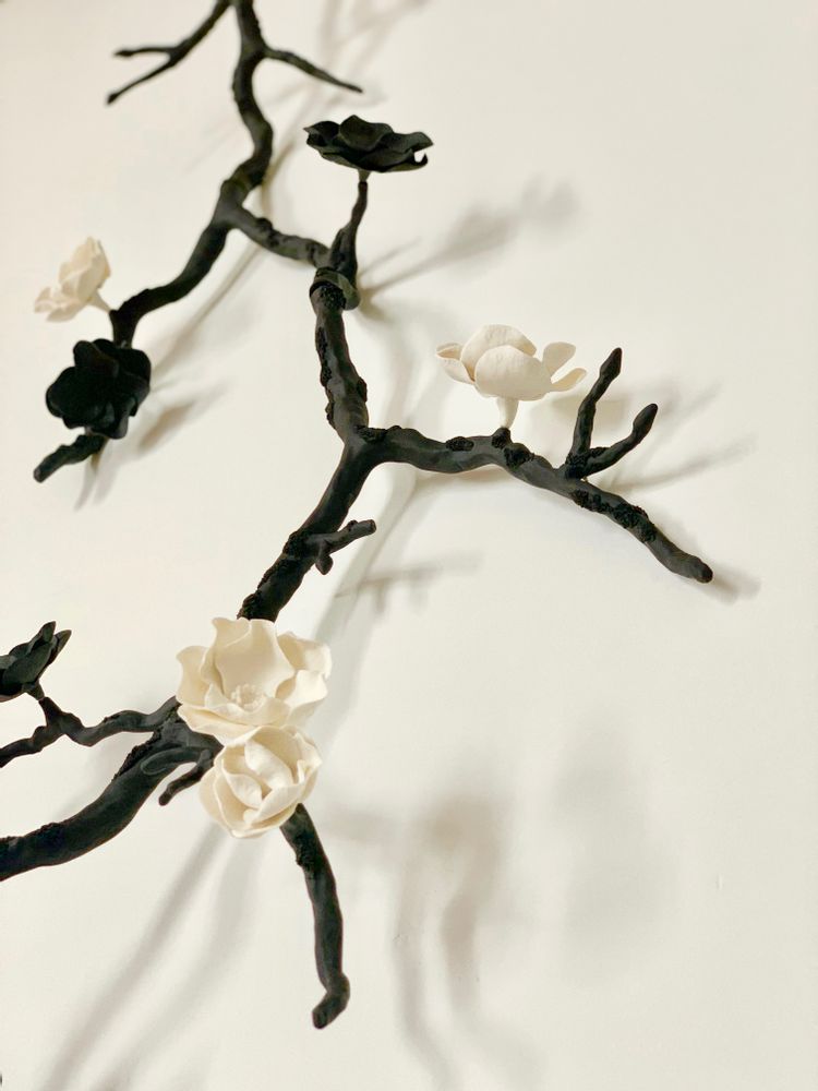 Autres décorations murales - BRANCHE en porcelaine - ATELIER MONOCHROME
