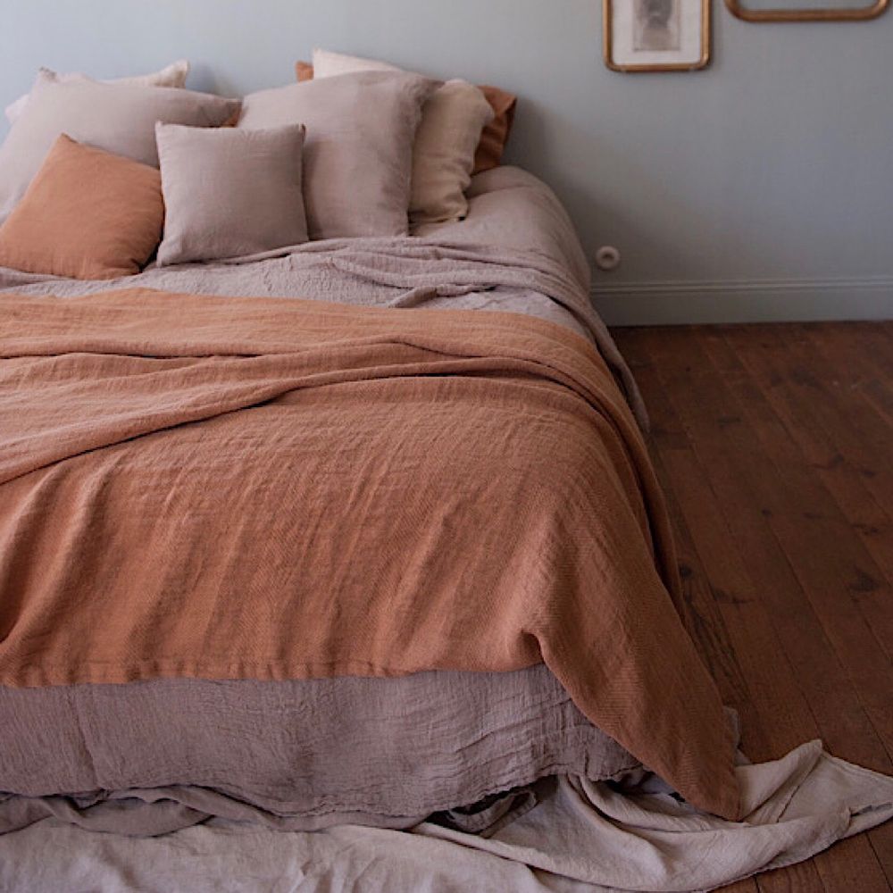 Cadeaux - Linge de lit - COULEUR CHANVRE