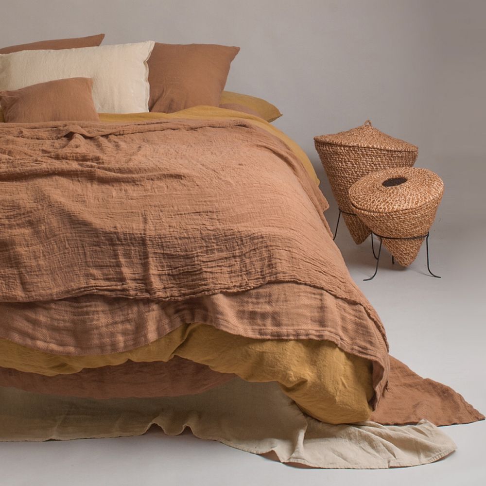 Cadeaux - Linge de lit - COULEUR CHANVRE