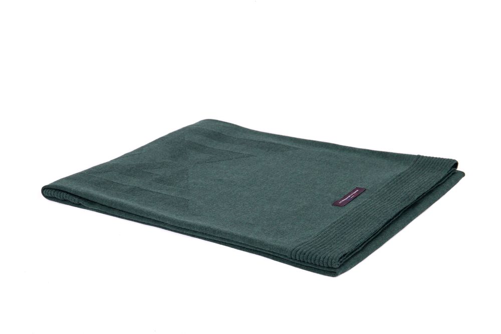 Plaids - Plaid Laine Mérinos Extrafin Vert Forêt - LA MAISON DE LA MAILLE