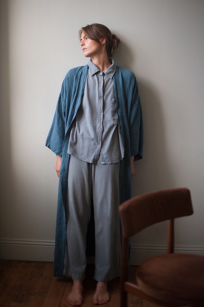 Homewear - Tailleur Kimono, pyjama et kimono long - COULEUR CHANVRE