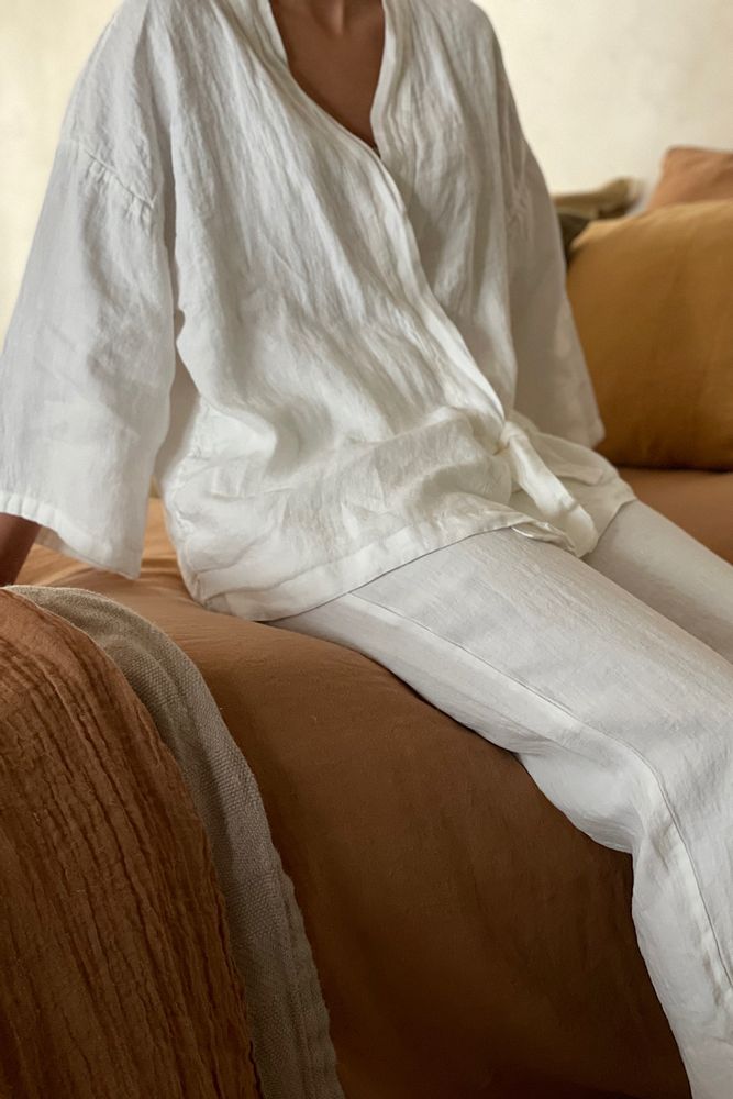 Homewear - Tailleur Kimono, pyjama et kimono long - COULEUR CHANVRE