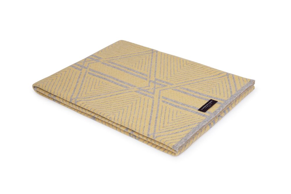 Plaids - Le Plaid Signature Recyclé - Paille / Gris Clair - LA MAISON DE LA MAILLE