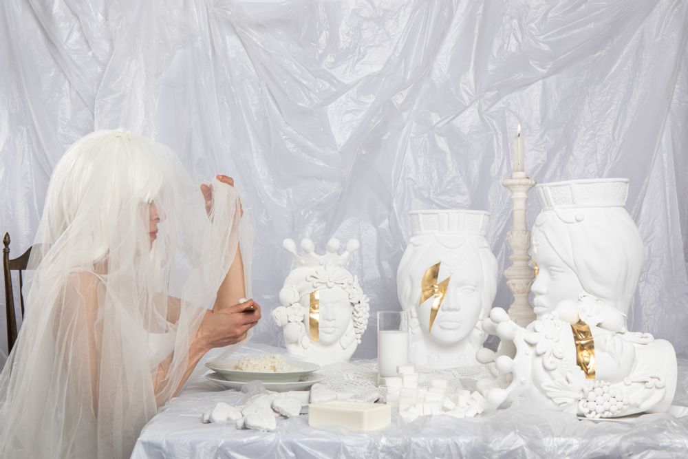 Vases - TÊTE MAURESQUE DESIGN UNIQUE - MOSCHE BIANCHE