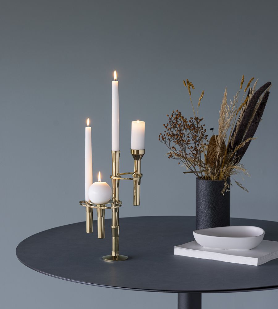 Objets personnalisables - LIND CURVE BOUGEOIRS MODULAIRES, GOLD - LIND DNA