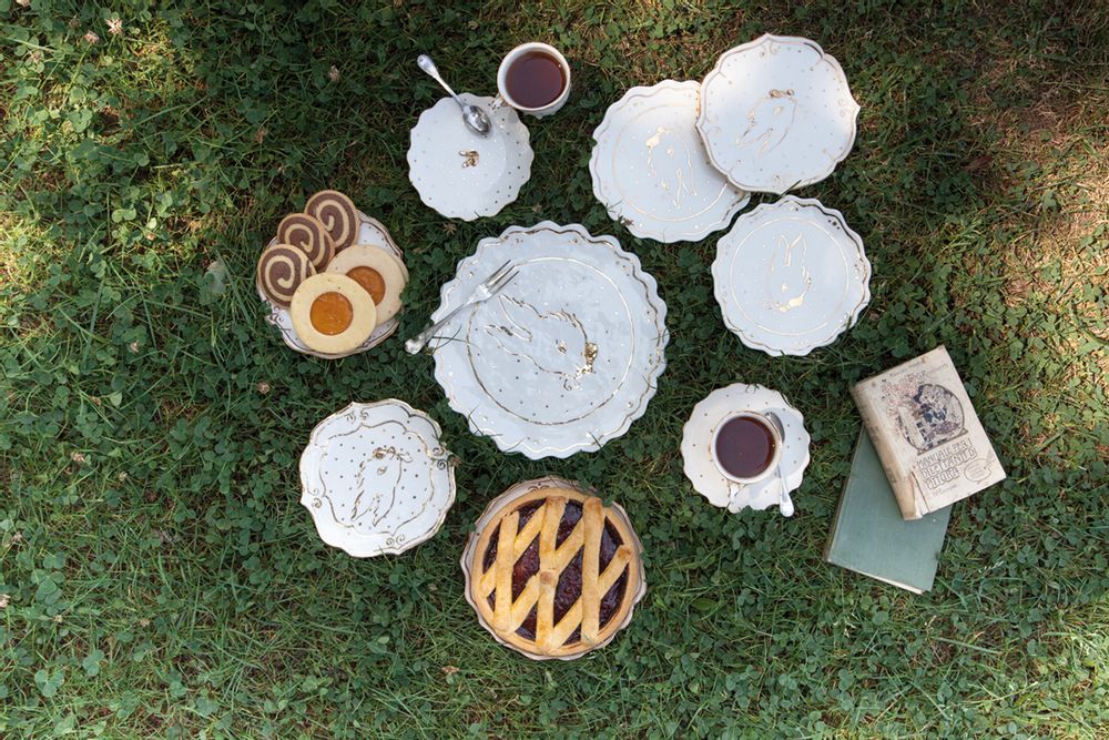 Objets design - SERVICE À THÉ CENDRILLON, PERSONNALISABLE, FAIT MAIN EN ITALIE, 2021 - MOSCHE BIANCHE