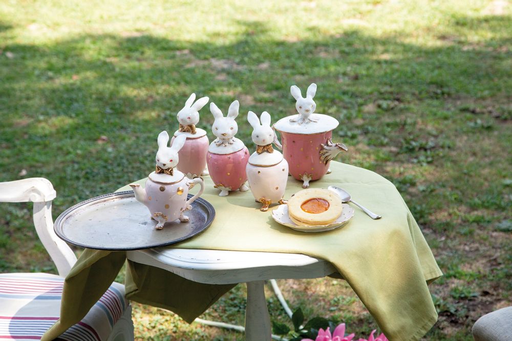 Objets design - SERVICE À THÉ CENDRILLON, PERSONNALISABLE, FAIT MAIN EN ITALIE, 2021 - MOSCHE BIANCHE