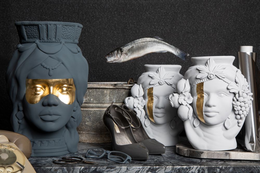 Vases - MOORISH HEADS - MOSCHE BIANCHE