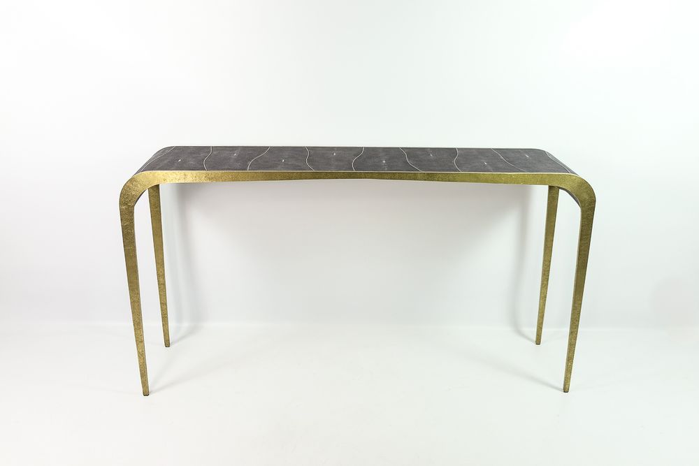 Console table - Brass console “CS FLUCTUS” - GINGER BROWN
