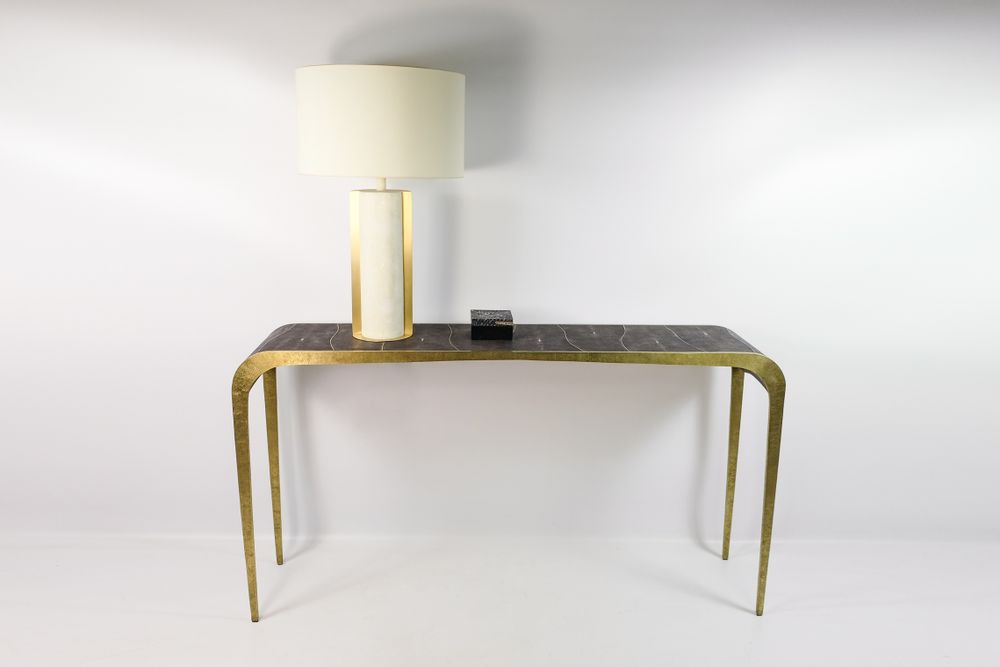 Console table - Brass console “CS FLUCTUS” - GINGER BROWN