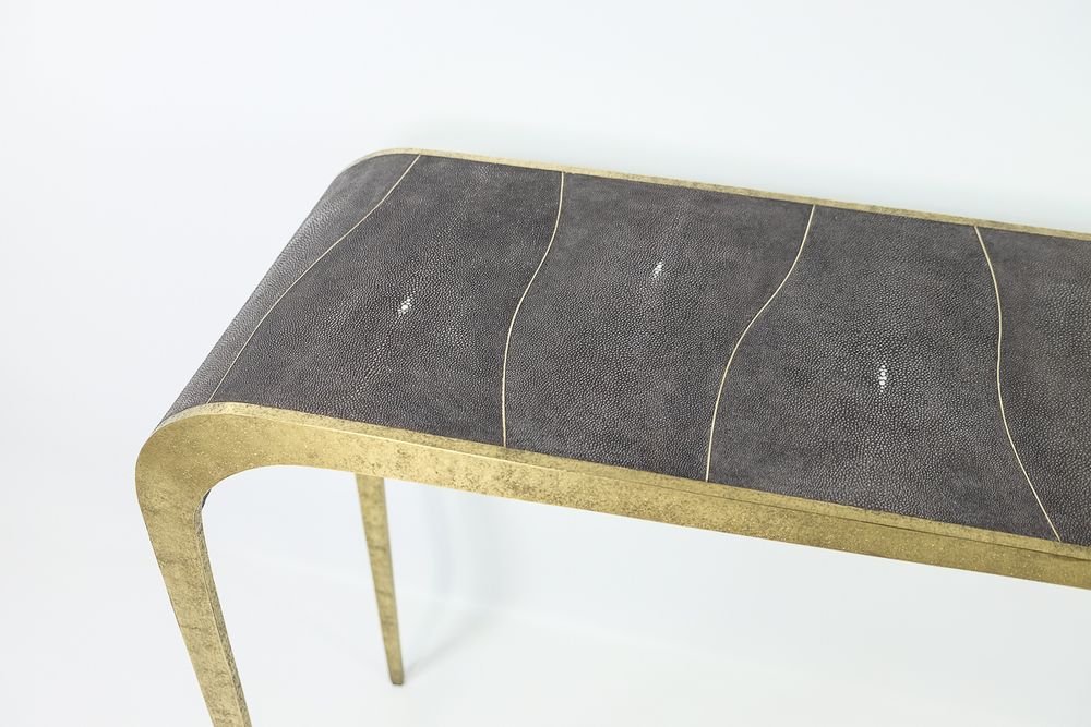 Console table - Brass console “CS FLUCTUS” - GINGER BROWN