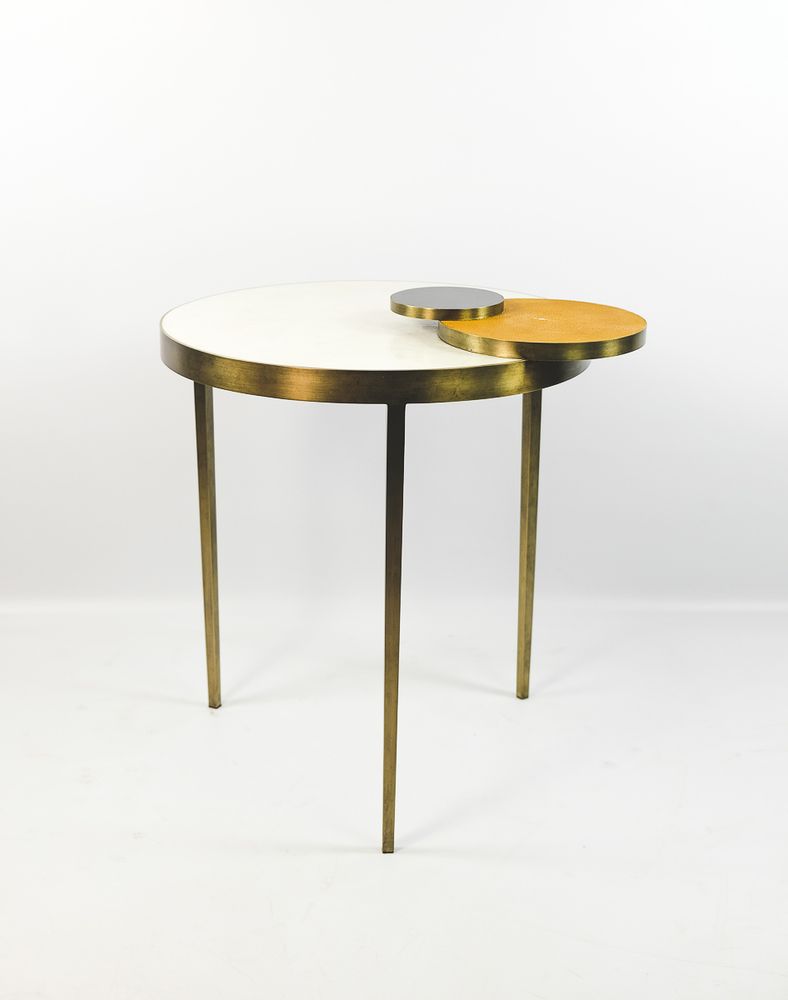 Other tables - TABLE WITH INTERLOCKING CIRCULAR - GINGER BROWN
