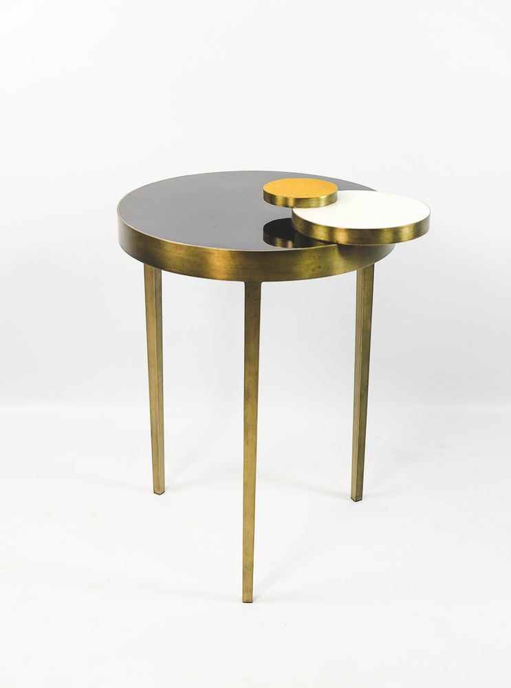 Other tables - TABLE WITH INTERLOCKING CIRCULAR - GINGER BROWN