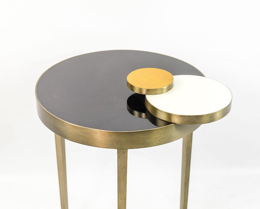 Other tables - TABLE WITH INTERLOCKING CIRCULAR - GINGER BROWN